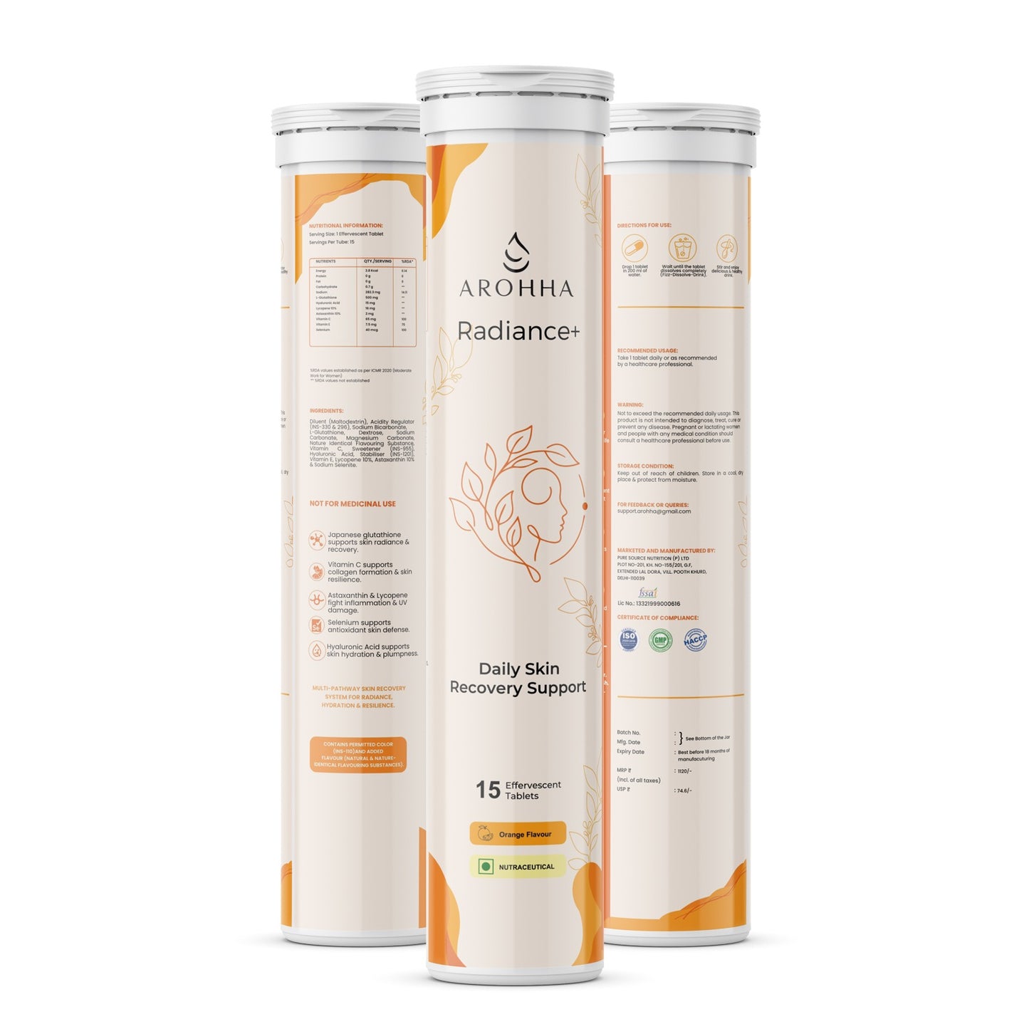 Radiance+ | Pack of 2 — 60-Day Supply | Orange | Internal Skin Repair for Pigmentation Reduction & Skin Brightening